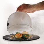 Cloche  fumer - lacor - en verre borosilicat - valve dinjection en silicone