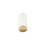 Cloche en verre - non spcifi - 13 cm - support en lige - convient pour aliments - transparent