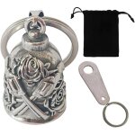 Clochette moto guardian ride bell acier inoxydable argent acier inoxydable moto en forme d& 39 ange gardien ...