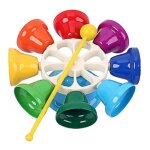 Clochette musicale cloche � main en m�tal clochesecouer hochet clair clochette aide �ducatif pr�coce ...