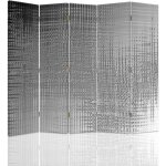 Cloison de s�paration imitation m�tal 5 panneaux 180x170 cm une face paravent dint�rieur sur toile d�coration ...