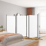 Vidaxl cloison de sparation 6 panneaux sparateur de pice pliable diviseur cran d'intimit paravent ...