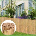 Cl�ture en bambou ronde naturelle 300 x 100 cm - barri�re de jardin