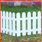 Cl�ture de jardin - akozon - 50�20 cm - pvc - blanc - installation simple