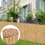Cl�ture de jardin en bambou naturel 3x1m - barri�re souple d�corative pour terrasse all�e d�lmitation ...