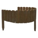 Floranica rollborder cl�ture flexible en bois de pin 10 x 100 cm brune bordure jardin exterieur palissade ...