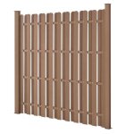 Cl�ture de jardin brise vent brise vue bois composite (wpc) brun 185 x 193 cm