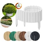 Floranica rollborder cl�ture flexible en bois de pin 20 x 100 cm blanc bordure jardin exterieur palissade ...