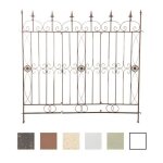 Cl�ture de jardin mangold en fer 125 x 115 cm - clp - bordure dext�rieur �l�gante - marron antique