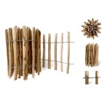 Floranica cl�ture en noisetier ch�taignier 1 m�tre x 70 cm de hauteur �cart 4 - 6 cm cl�ture � piquets ...