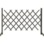 Cl�ture en treillis de jardin panneau de cl�ture extensible gris 120x90 cm bois de sapin 693