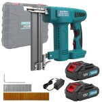Cloueuse �lectrique sans fil 18 v 2 en 1 agrafeuse cloueuse sans balais avec batteries 3. 0ah pour makita ...