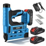 Cloueuse electrique sans fil agrafeuse electrique 18ga 21v avec 2 batteries 2. 0 ah et chargeur pour ...