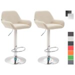 Clp lot de 2 tabourets de bar design braga similicuir i rglable en hauteur i avec dossier et repose ...