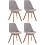 - clp - lot de 4 chaises de salle � manger borneo v2 en velours - array
