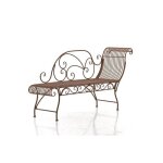 Banc de jardin - clp - karma - fer forg - marron antique - 3 places