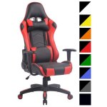 Fauteuil de bureau - clp - miracle v2 - similicuir noir - rouge - ergonomique - hauteur r�glable