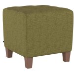 Pouf repose - pied - clp - pharao - tissu - carré - piétement en bois vert Pouf repose - pied - clp - pharao - tissu - carré - piétement en bois vert