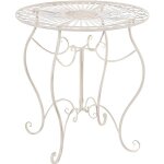 Table de jardin ronde en fer forg� indra - clp - � 70 cm - 6 couleurs au choix