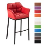 Clp tabouret de bar damaso b avec 4 pieds en acier noir revêtement en pu repose - pieds et accoudoirs ... Clp tabouret de bar damaso b avec 4 pieds en acier noir revêtement en pu repose - pieds et accoudoirs ...