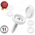 Cobye - lot de 100 capuchons pour vis blancs ? capuchons de masquage pour vis de meubles ? finition et ...