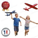 Cobye - lot de 2 avions planeurs en mousse 47?cm ? rouge et bleu ? lancer � la main - int�rieur et ext�rieur ...