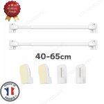 Cobye - lot de 2 tringles � rideau extensibles 40?65 cm - sans per�age + 4 crochets auto - adh�sifs ? ...