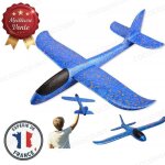 Cobye - avion en polystyr�ne bleu 47?cm ? jouet educatif et planeur � lancer � la main pour enfants jeux ...