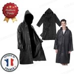 Cobye - cape de pluie imperm�able 120 cm ? poncho pluie noir pour adultes et enfants