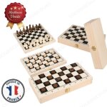 Cobye - �chiquier en bois 21�21 cm ? pour d�butants et experts - pratique - jeu pour maison bureau et ...