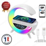 Cobye - lampe led rgb gaming multifonction avec chargeur � induction haut - parleur bluetooth r�veil ...