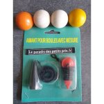 Cochonnet de p�tanque x 4 en bois 3 cm environ + 1 aimant ramasse boule
