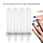 Cocosity 4pcs 9w ampoule lampe uv manucure ongle gel schoir tube