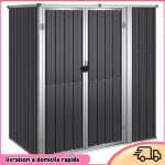 Cocosity abri  outils de jardin anthracite 161x89x161cm acier galvanis - 7894202861834