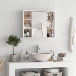 Cocosity armoire murale meuble salle de bain avec miroir miroir salle de bain avec rangement placard ...