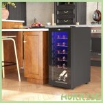 Cocosity cave � vin 18 bouteilles 50l haute performance temp�rature r�glable 5 - 18� avec lumi�re led ...