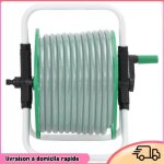 Cocosity enrouleur de tuyau vert sur pied pour tuyau de 45 m 1 / 2 acier - 7894202827588
