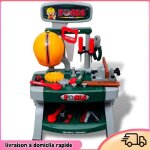 Cocosity tabli - jouet avec outils pour enfants vert + gris - 7894202878269
