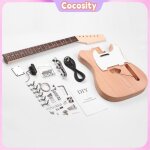 Cocosity guitare �lectrique tl unfinished electric guitar diy kit mahogany body maple wood neck rosewood ...