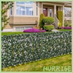 Cocosity haie artificielle feuilles murale brise - vue 2 panneaux longueur ajustable 295 x 70 cm treillis ...