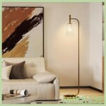 Cocosity lampadaire sur pied salon lampe sur pied avec abat - jour en verre textur� interrupteur � pied ...