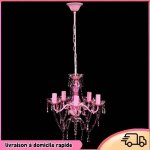 Cocosity lustre avec 5 ampoules crystal rose - 7894202853808