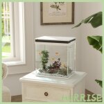 Cocosity petit aquarium complet 14l aquarium en verre avec syst�me de filtration �clairage led pompe ...