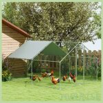Cocosity poulailler grand poulailler en m�tal avec couverture imperm�able et anti - uv cage pour 10 - ...