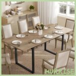 Cocosity table � manger extensible rectangle pour 6 � 8 personnes table de cuisine avec rallonge 140 ...