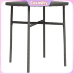 Cocosity table à thé gris 45 cm résine tressée - 7894202808853 Cocosity table à thé gris 45 cm résine tressée - 7894202808853