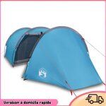 Cocosity tente de camping tunnel 4 personnes bleu impermable - 7894202825065