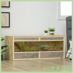 Cocosity terrarium en bois osb pour reptiles avec porte coulissante en verre - 120 x 50 x 50 cm naturel ...