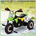 Cocosity tricycle enfants moto cross effets musicaux et lumineux coffre rangement vert