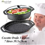 Cocotte 3 pices 7 litres 395x28cm - espace cuisine professionnel